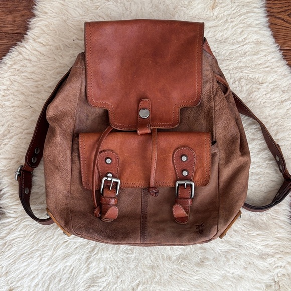 Frye Tracy Leather Backpack - Picture 1 of 8